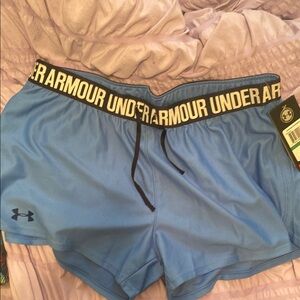 Under Armour Blue Athletic Shorts with Performance Fabric